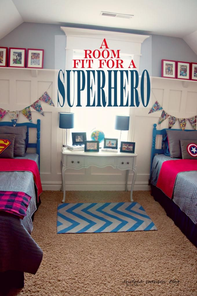 Superhero Kids Room
 Boys Superhero Bedroom