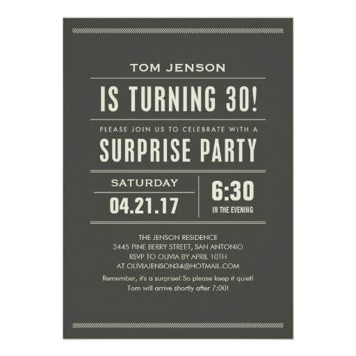 Surprise 30th Birthday Invitations
 Surprise 30th Birthday Invitations