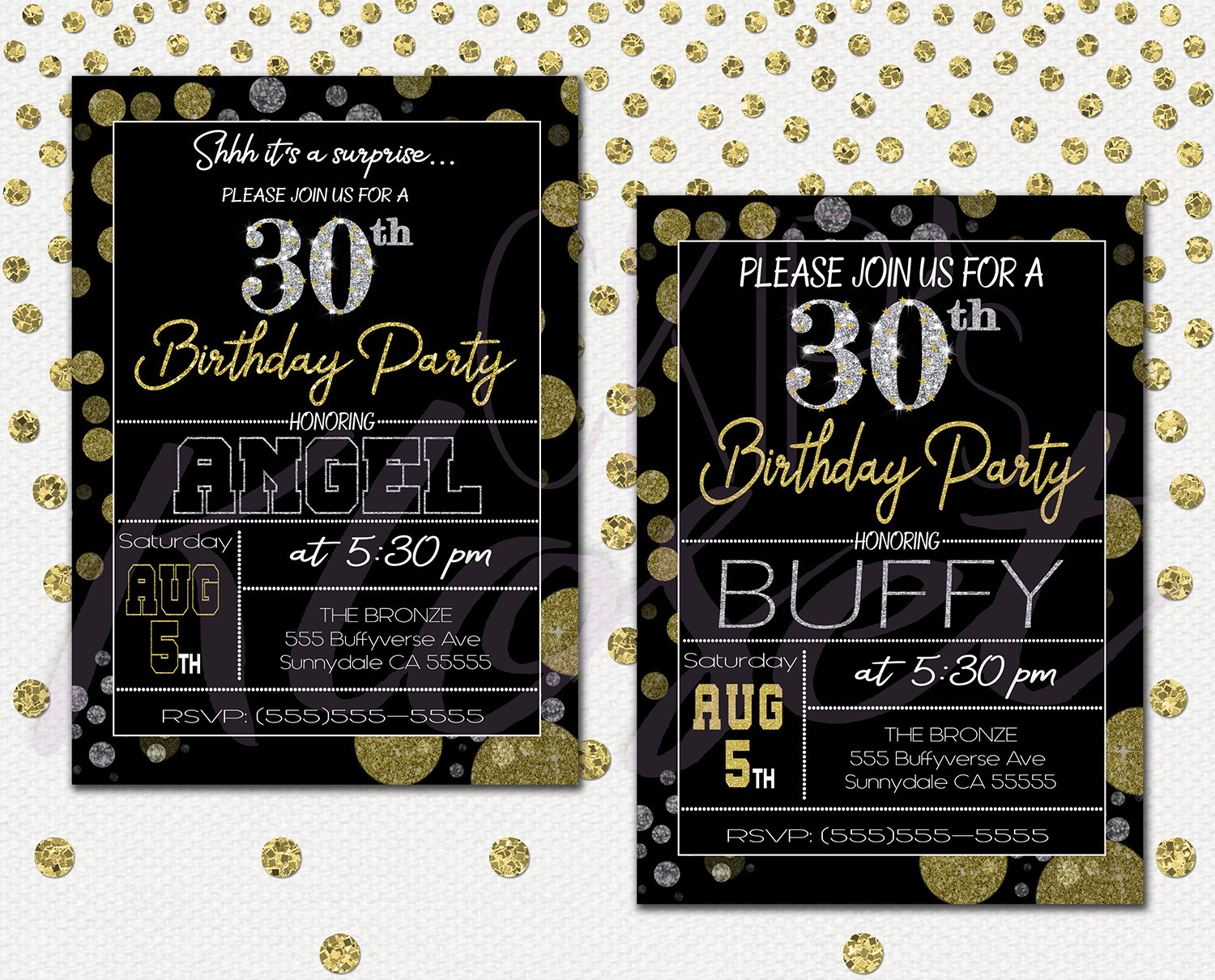 Surprise 30th Birthday Invitations
 Surprise 30th Birthday Invitations for Him or Her – Mens