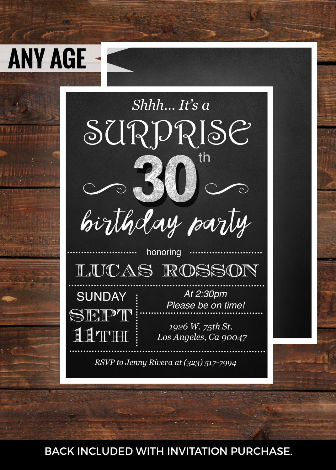 Surprise 30th Birthday Invitations
 Surprise 30th birthday invitations for him by