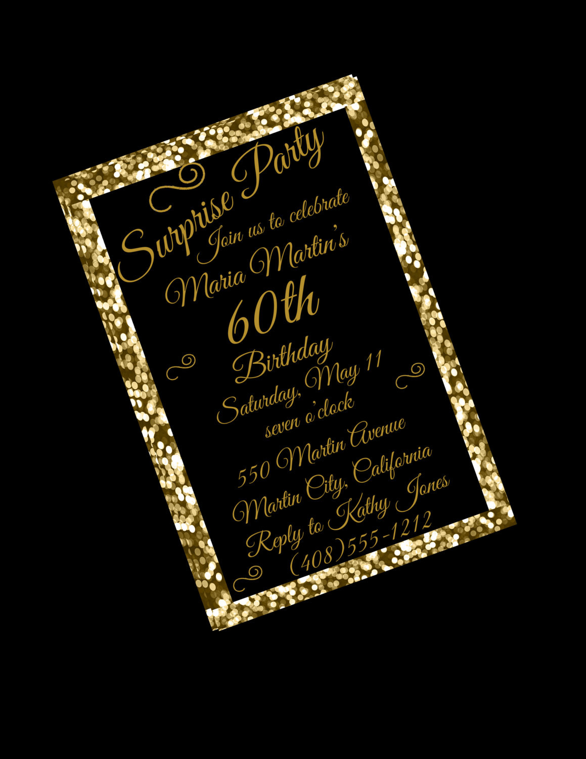 Surprise 60th Birthday Party Invitations
 60th Birthday Invitation 60th Birthday Party 60th Surprise