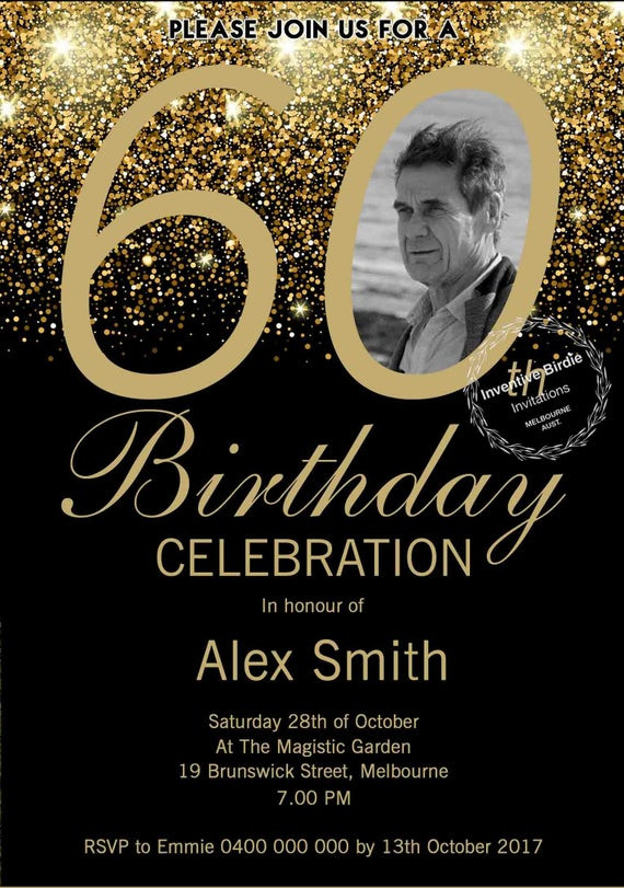 Surprise 60th Birthday Party Invitations
 Surprise 60th Birthday Invitation 60th Birthday Invite