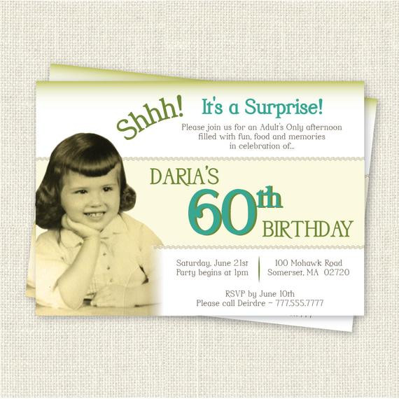 Surprise 60th Birthday Party Invitations
 Surprise 60th Birthday Invitation Digital Printable File