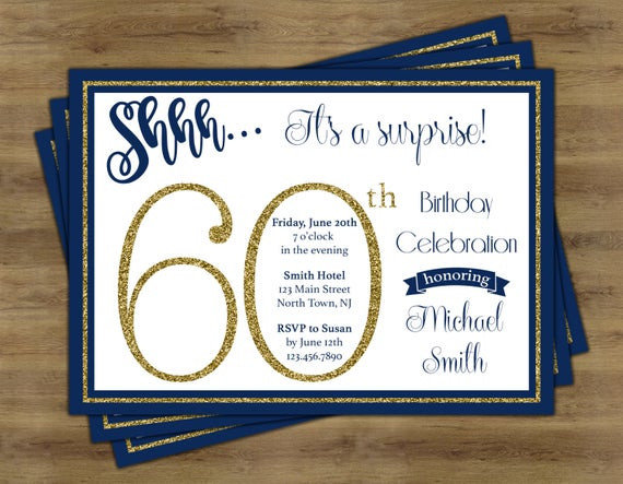 Surprise 60th Birthday Party Invitations
 Surprise 60th Birthday Invitation Surprise Birthday
