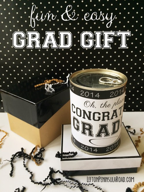 Surprise Graduation Party Ideas
 Easy DIY Surprise in a Can Grad Gift
