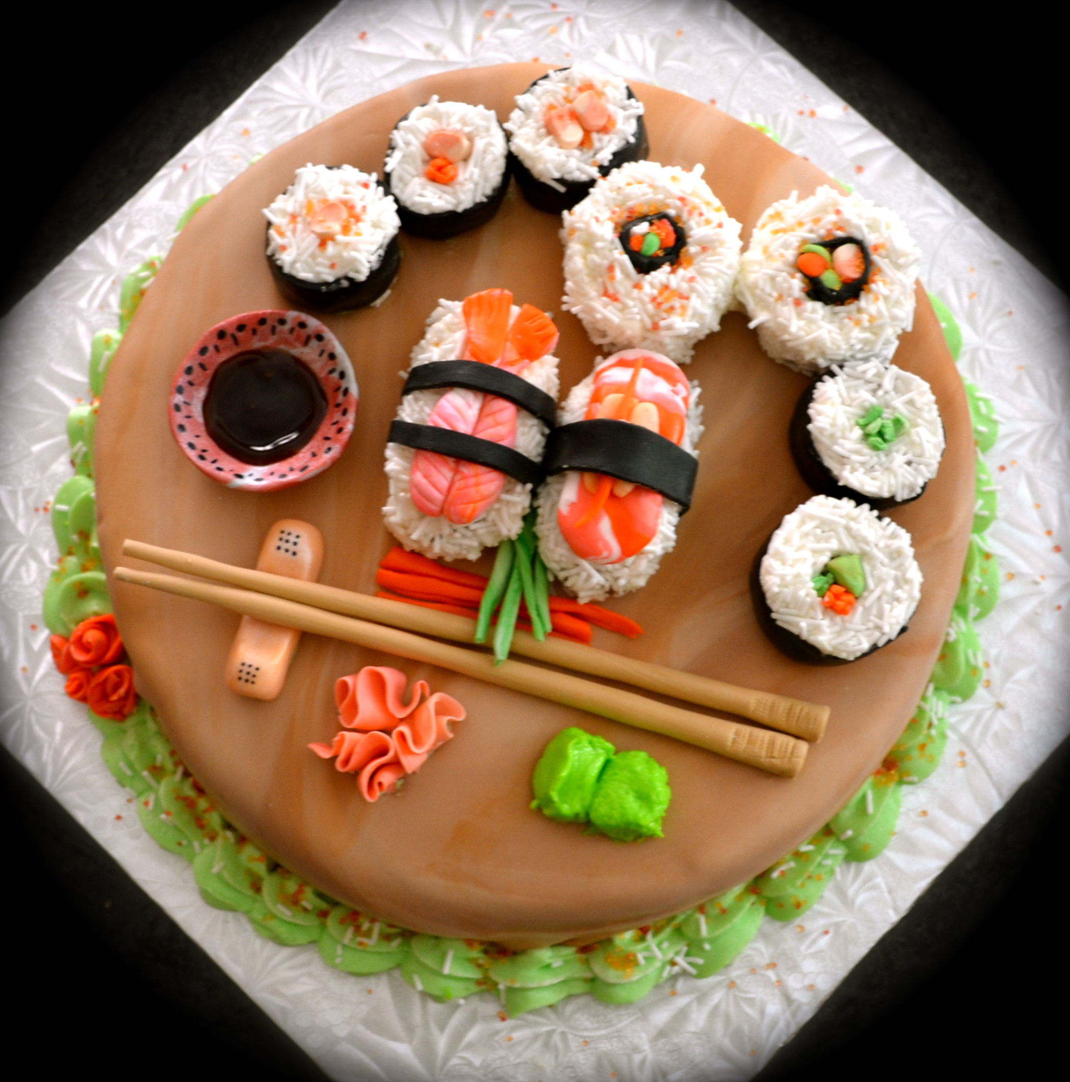 Sushi Birthday Cake
 Custom Cupcakes