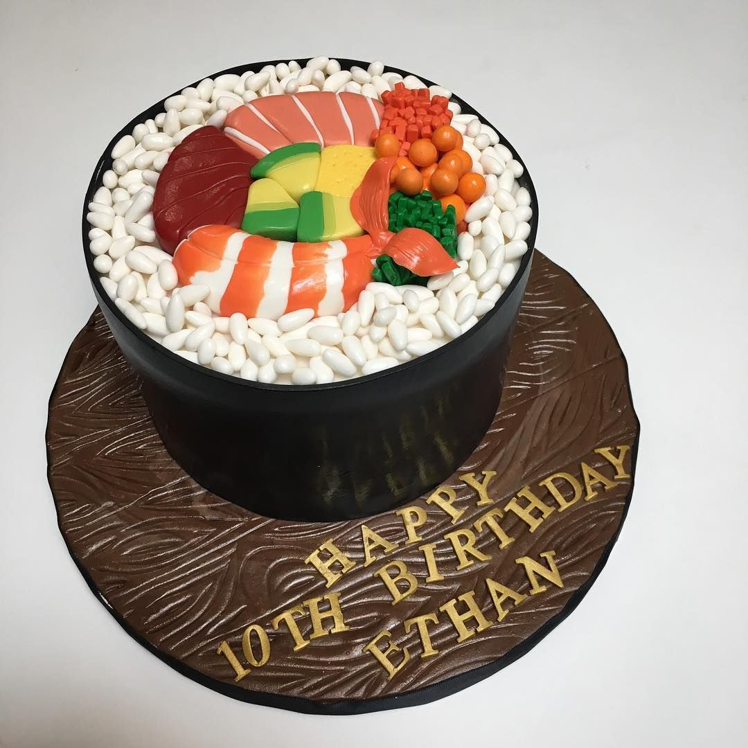 Sushi Birthday Cake
 Giant sushi roll cake for Ethan 🎂🍱😍😋🍣 deliciousarts