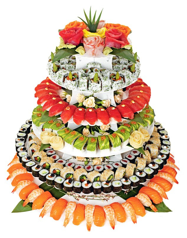 Sushi Birthday Cake
 Quirky alternatives for weddings including cakes made of