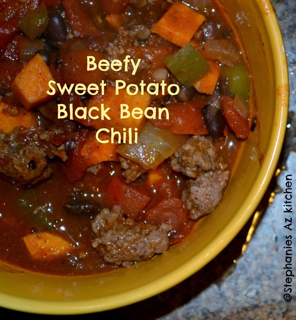 Sweet Potato Black Bean Chili
 HealthyEatsGirl Beefy Sweet Potato Black Bean Chili