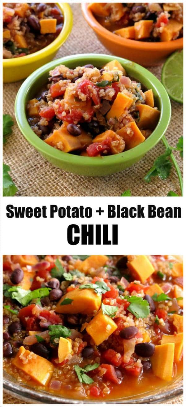 Sweet Potato Black Bean Chili
 Sweet Potato Black Bean Chili with Quinoa The Dinner Mom
