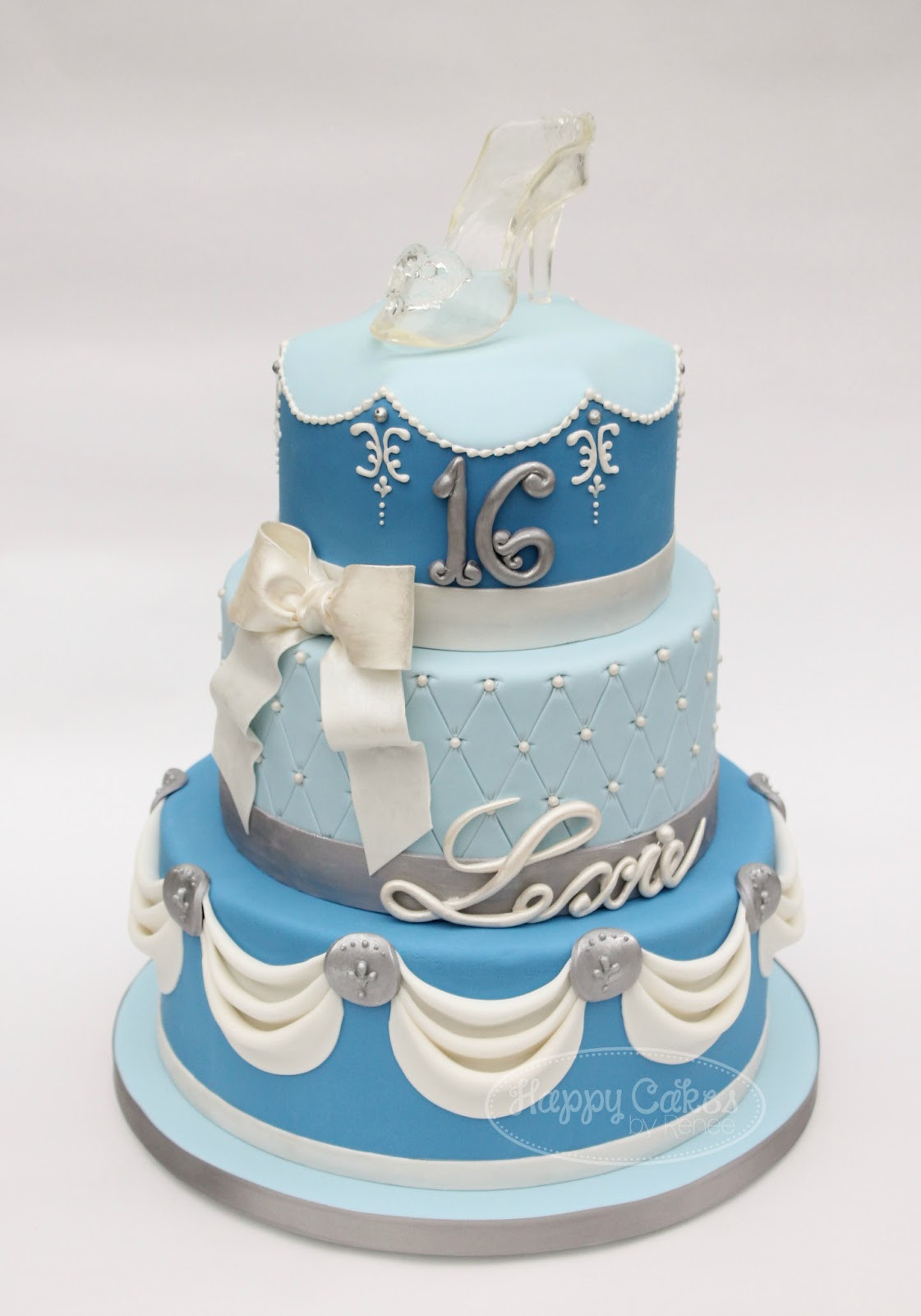 Sweet Sixteen Birthday Cakes
 Happy Cakes Bakes Cinderella Sweet 16 Birthday Cake