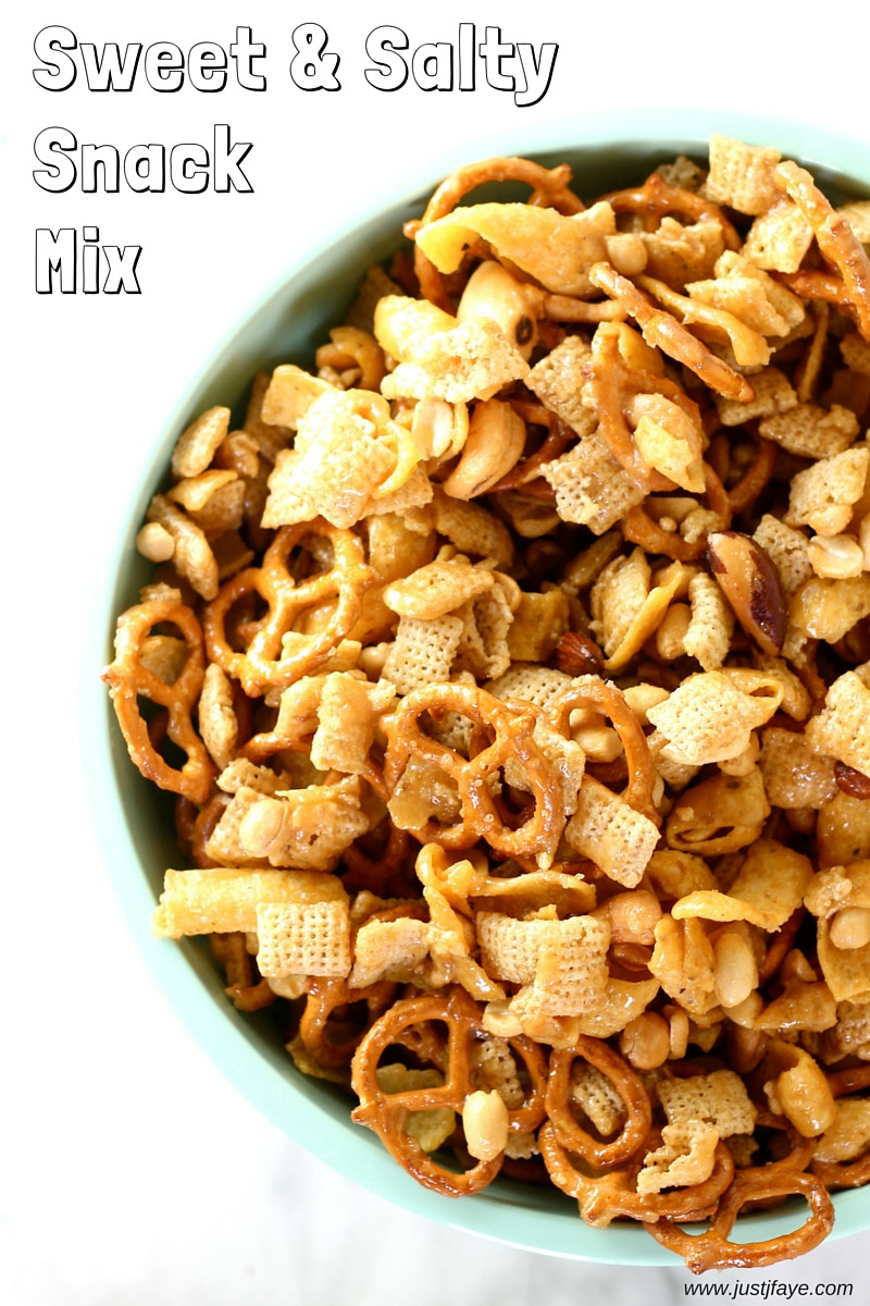Sweet Snacks Recipes
 Sweet and Salty Snack Mix Highly Addictive Just J Faye