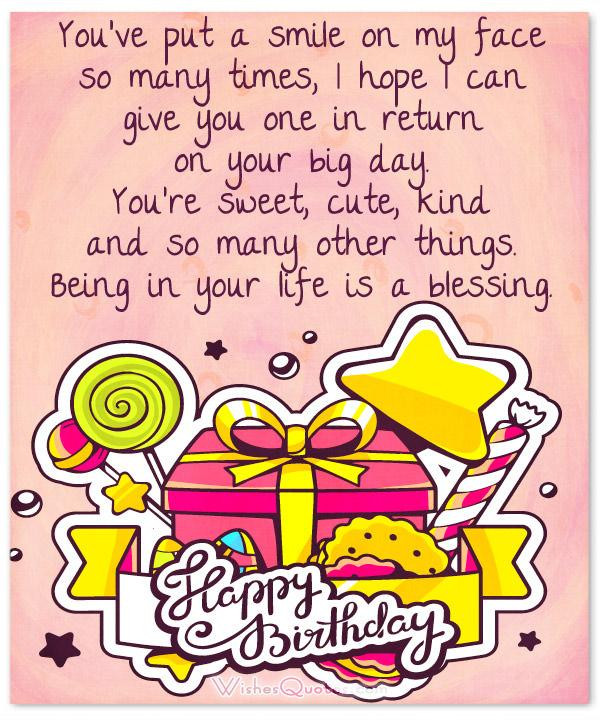 Sweetest Birthday Quotes
 35 Cute Birthday Wishes and Adorable Birthday