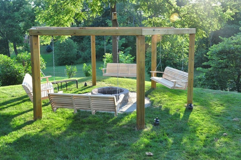 Swinging Bench Fire Pit
 Build Your Own Fire Pit Swing Set – Your Projects OBN