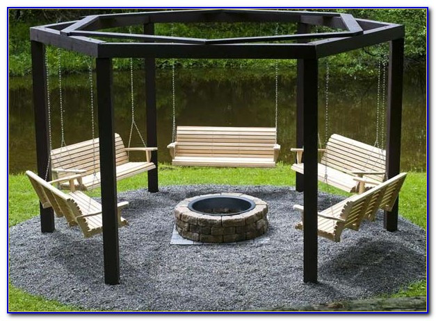 Swinging Bench Fire Pit
 Swinging Benches Around Fire Pit Bench Home Design