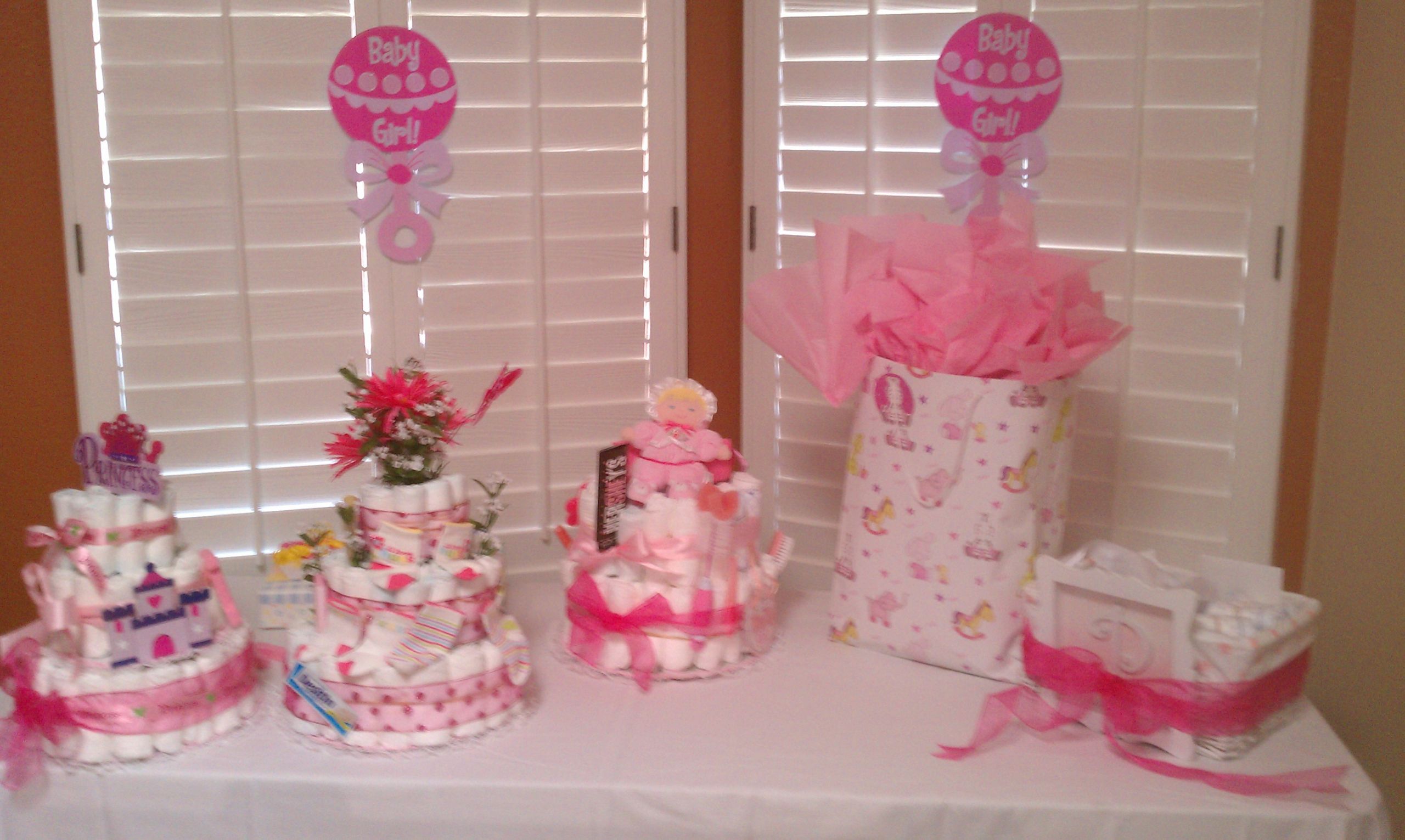 Table Decor For Baby Shower
 Tables Chairs Pink Linens Baby Shower
