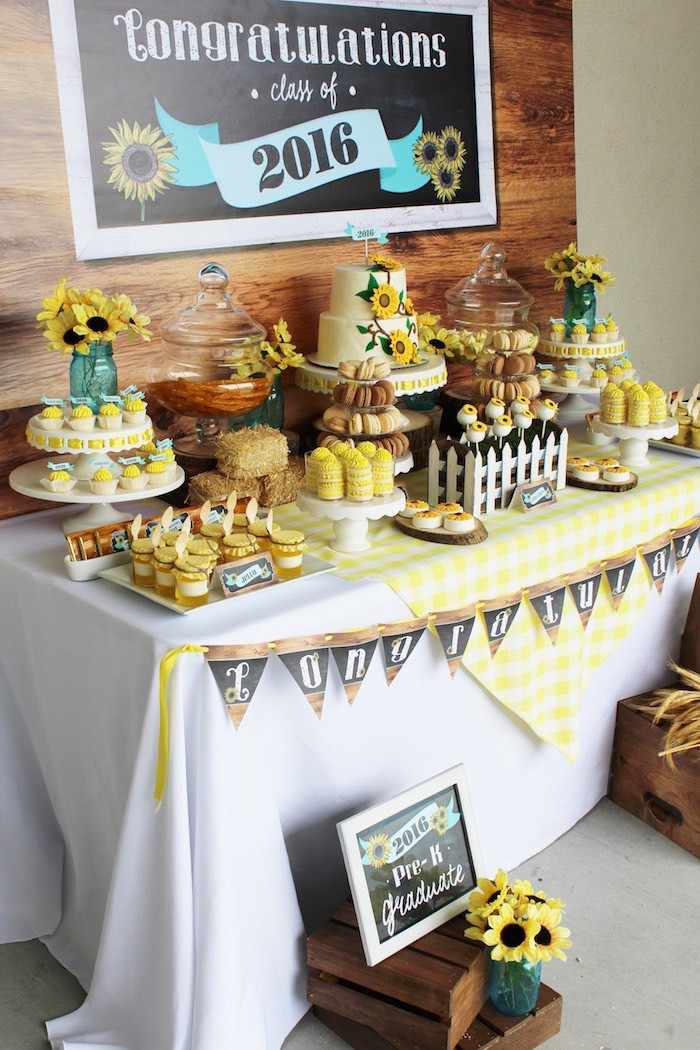 Table Decoration Ideas For High School Graduation Party
 Kara s Party Ideas Country Fair Graduation Party