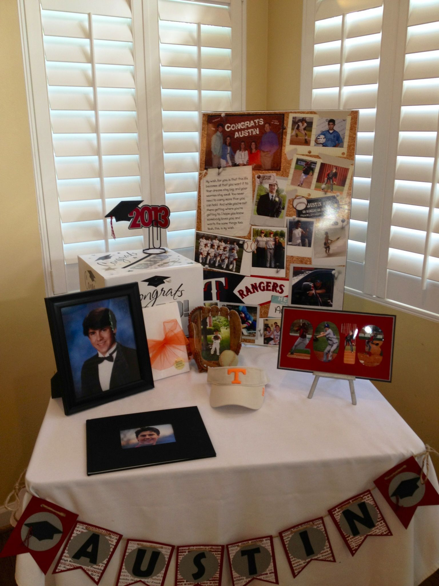 Table Decoration Ideas For High School Graduation Party
 Image result for high school graduation memory table idea