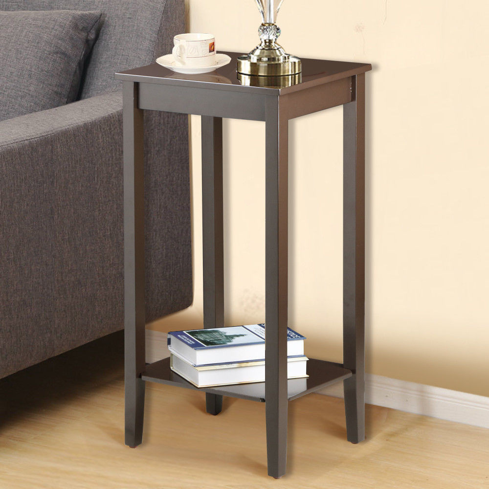 Tall Living Room Tables
 Tall End Table Coffee Stand Nightstand Plant Telephone