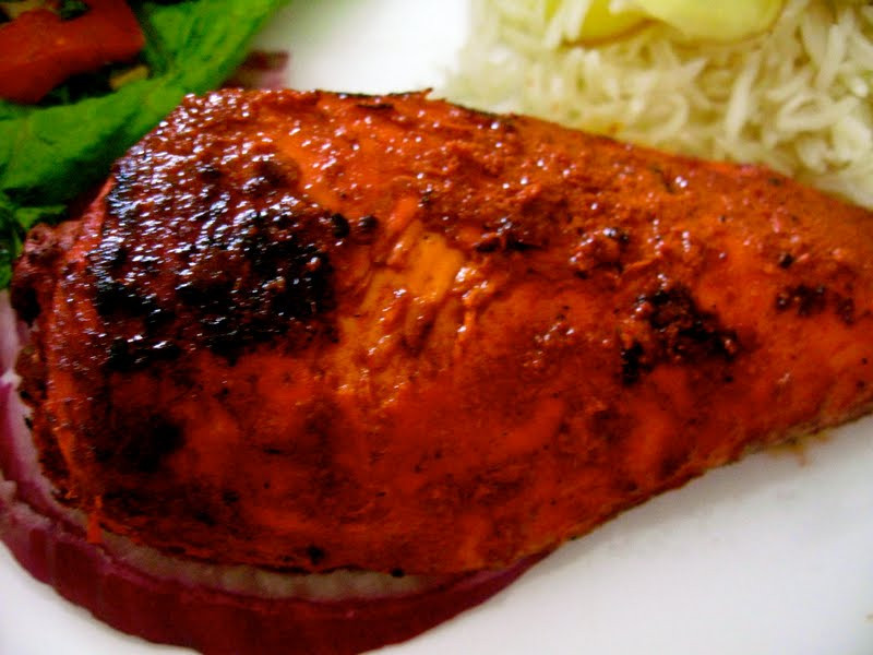 Tandoori Chicken Side Dishes
 Classic Spicy Tandoori Chicken and side dishes