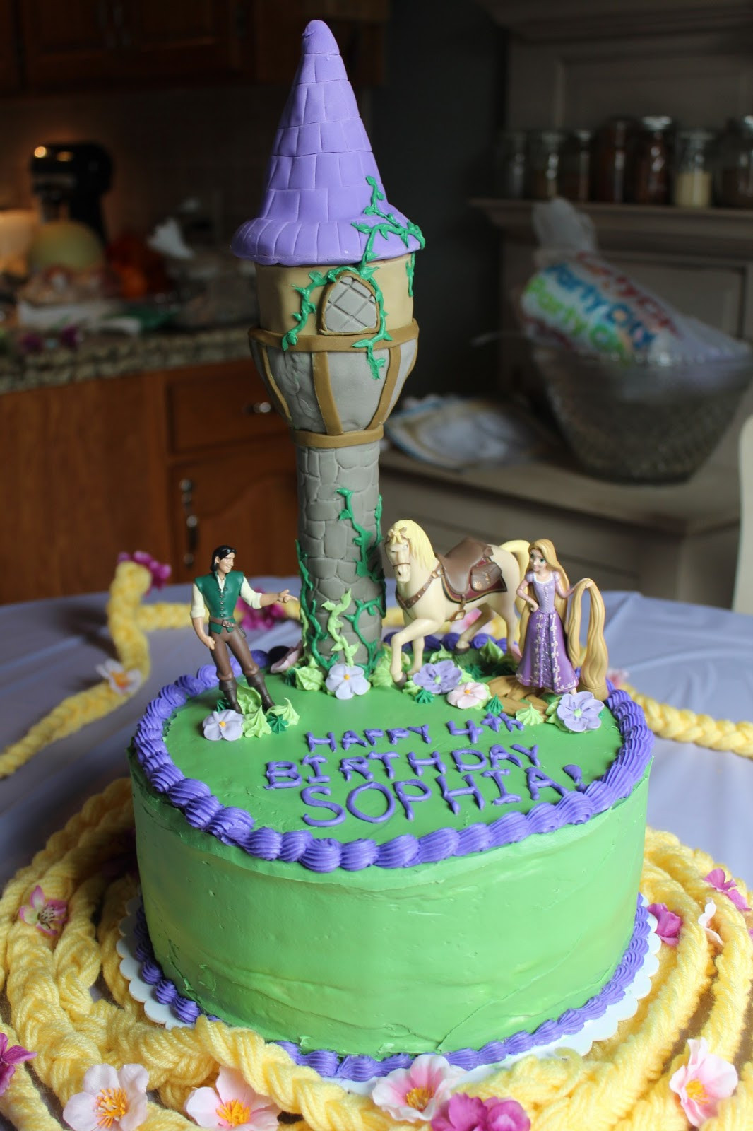 Tangled Birthday Cake
 Kate s Frocks Rapunzel Birthday Cake