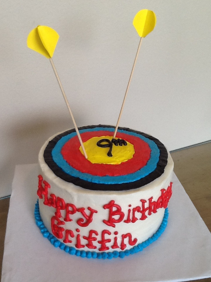 Target Birthday Cakes
 Archery Tar birthday cake Party ideas