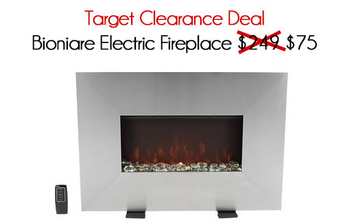 Target Electric Fireplace
 Tar Clearance Deal Bioniare Electric Fireplace $75