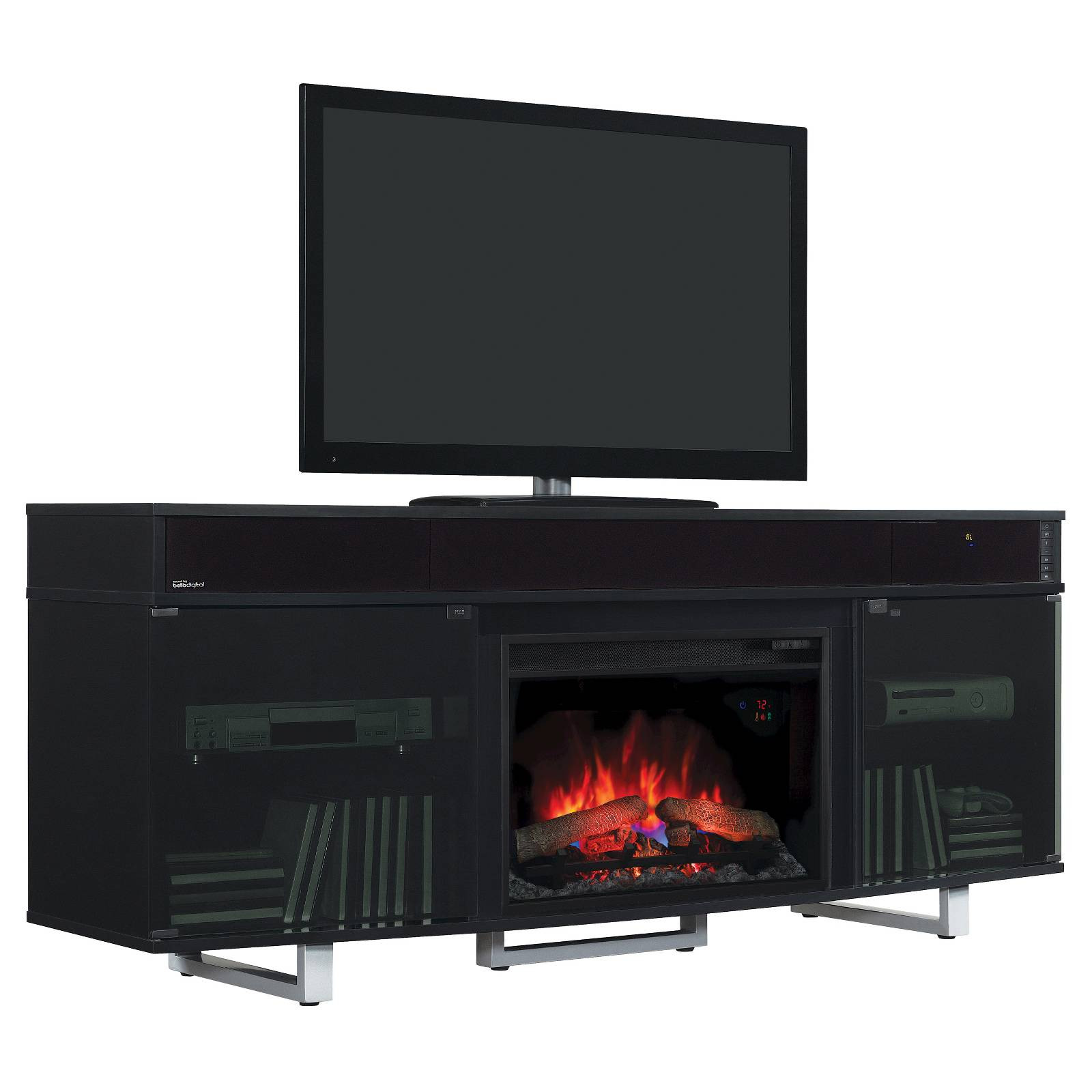 Target Electric Fireplace
 Enterprise TV Stand with Speakers and Electric Fireplace