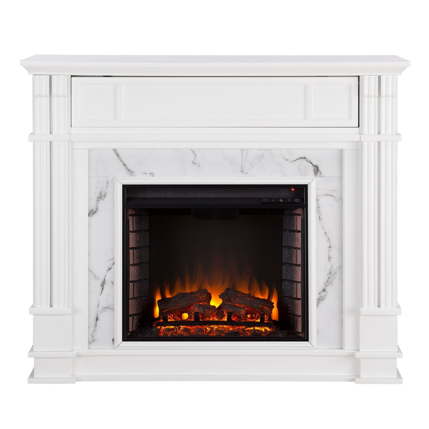 Target Electric Fireplace
 Highpoint Faux Cararra Marble Electric Media Fireplace