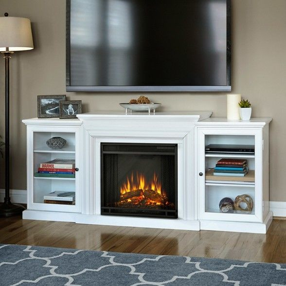 Target Electric Fireplace
 Real Flame Frederick TV media Stand Fireplace White