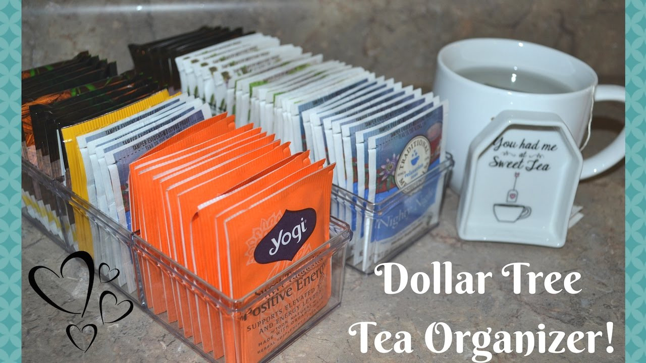 Tea Bag Organizer DIY
 DOLLAR TREE DIY TEA ORGANIZER IDEA HOW TO ORGANIZE TEA
