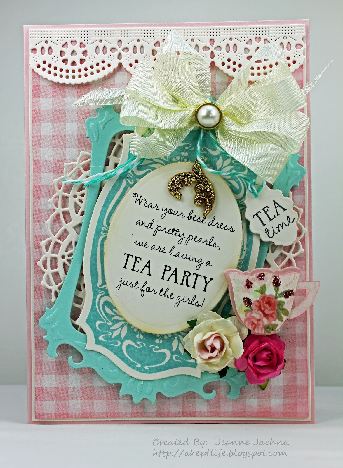 Tea Party Birthday Invitation
 A Kept Life WMSC 95 Tea Party