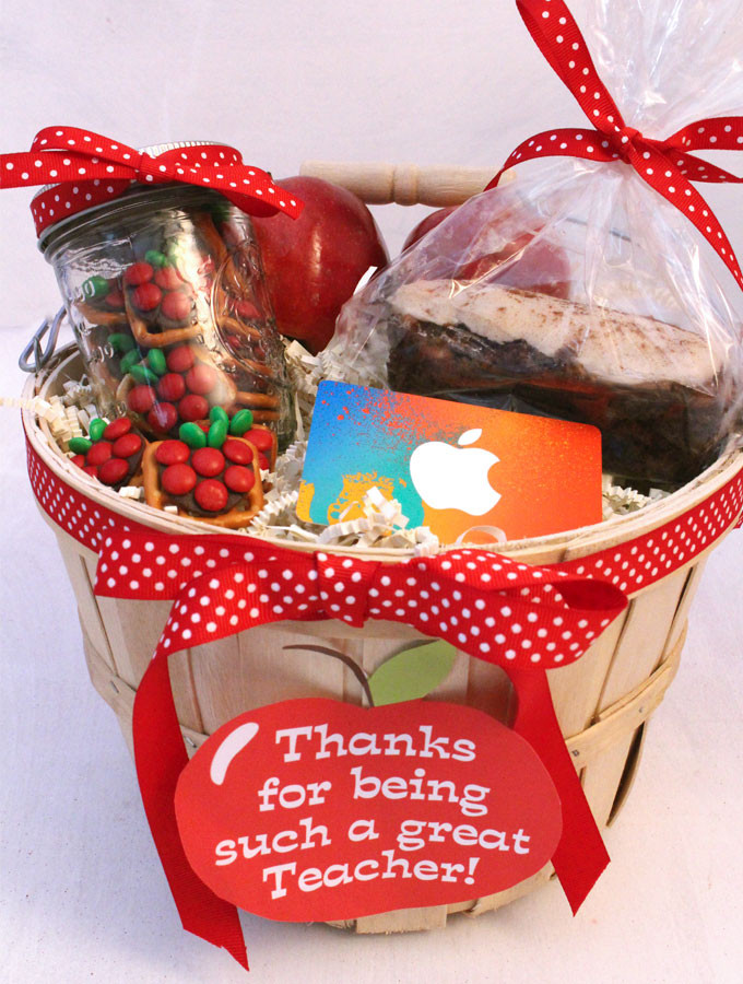 Teachers Gift Basket Ideas
 Apples for the Teacher Gift Basket Two Sisters