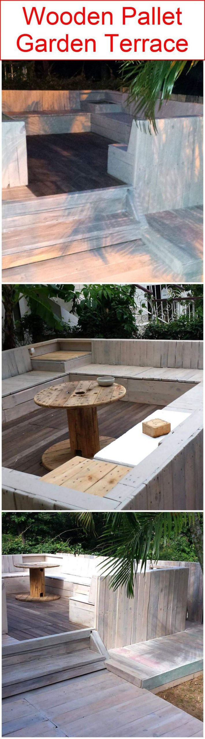 Terrace Landscape Wood
 60 DIY Ideas For Wood Pallet Garden Terrace