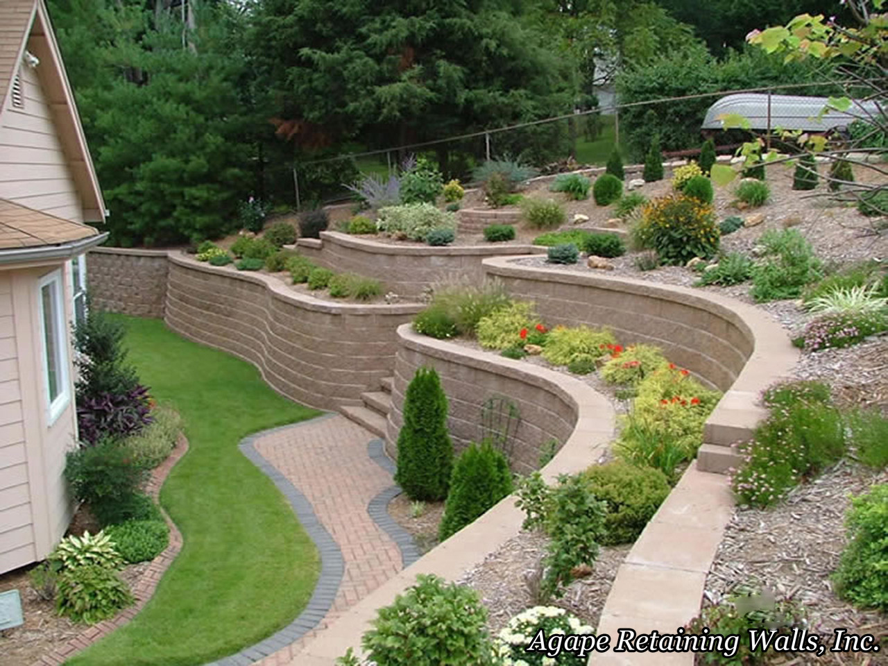 Terrace Landscaping Ideas
 Agape Retaining Walls Inc Terrace Album 2