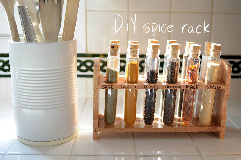 Test Tube Spice Rack DIY
 Mr Kate DIY test tube spice rack