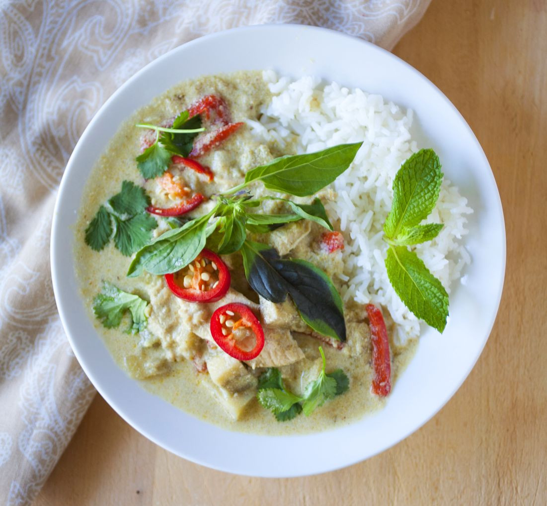 Thai Green Eggplant Recipes
 Thai Green Curry with Chicken and Eggplant Partial