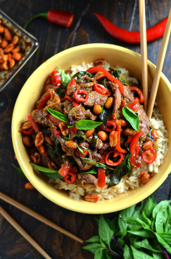 Thai Stirfry Recipes
 30 Minute Thai Beef Stir Fry with Sriracha Roasted Peanuts