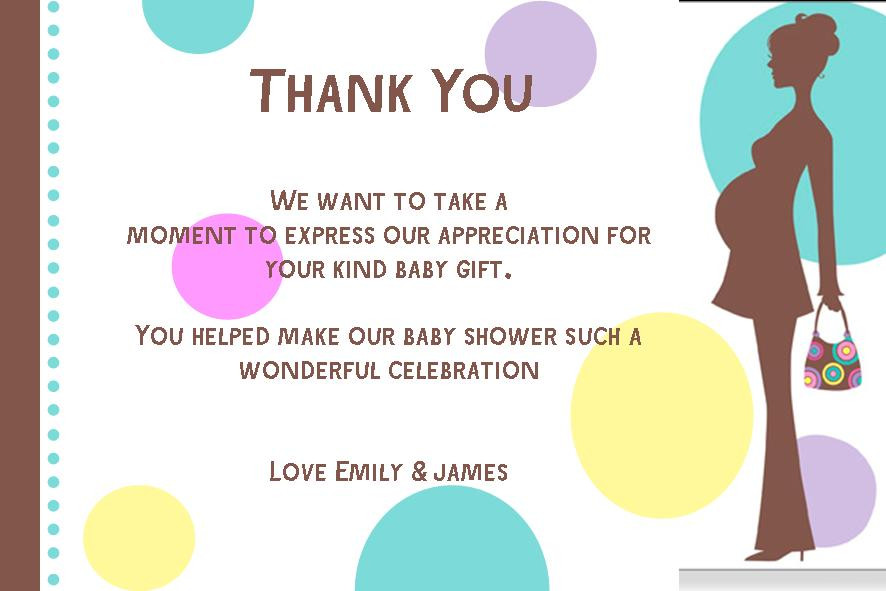 Thank You Baby Quotes
 Personalised Baby Shower Thank You Card Design 2