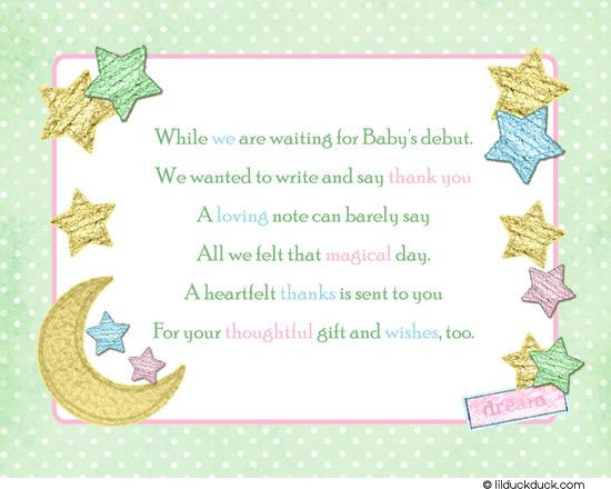 Thank You Baby Quotes
 Thank you card wording Thank you cards and Poem quotes on