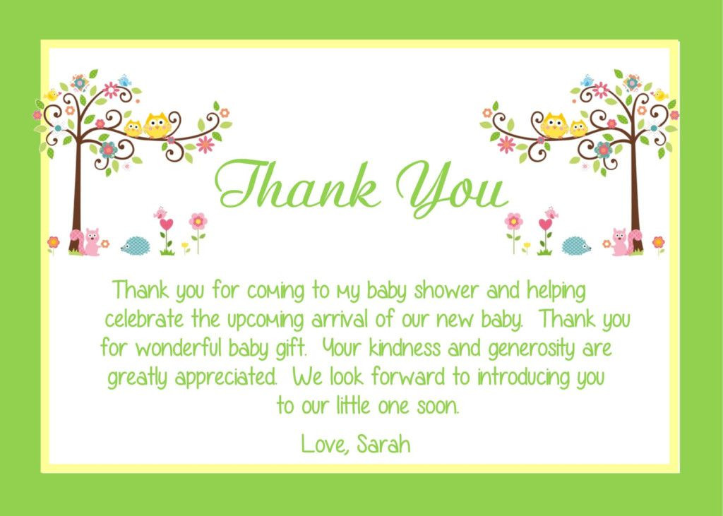 Thank You Baby Quotes
 Baby Shower Thank You Card Wording Ideas