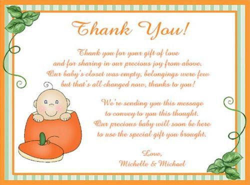 Thank You Baby Quotes
 Thank You Cards for Baby Shower Party Celebrations