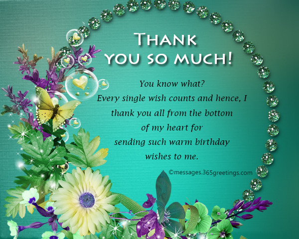 Thank You For All The Birthday Wishes
 Thank You Message For Birthday Wishes
