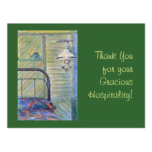 Thank You For Your Hospitality Gift Ideas
 Thank You for your Gracious Hospitality Postcard