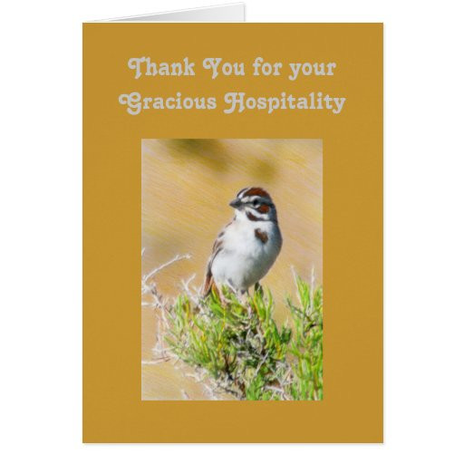 Thank You For Your Hospitality Gift Ideas
 Thank You for your Gracious Hospitality Template Greeting