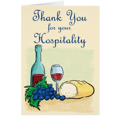 Thank You For Your Hospitality Gift Ideas
 Thank You for your Hospitality Card