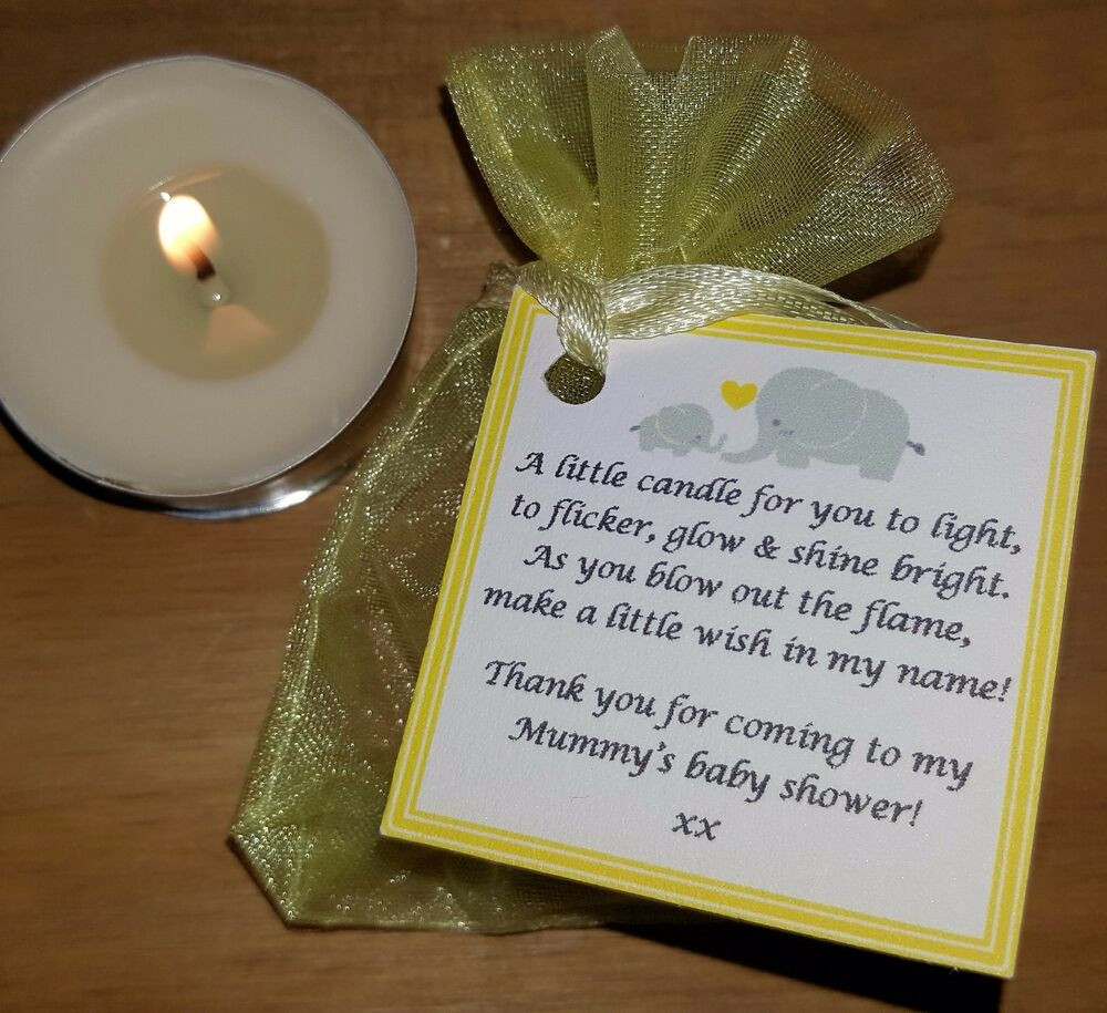 Thank You Gift Ideas For Baby Shower Guests
 BABY SHOWER FAVOURS VANILLA CANDLES Can be personalised