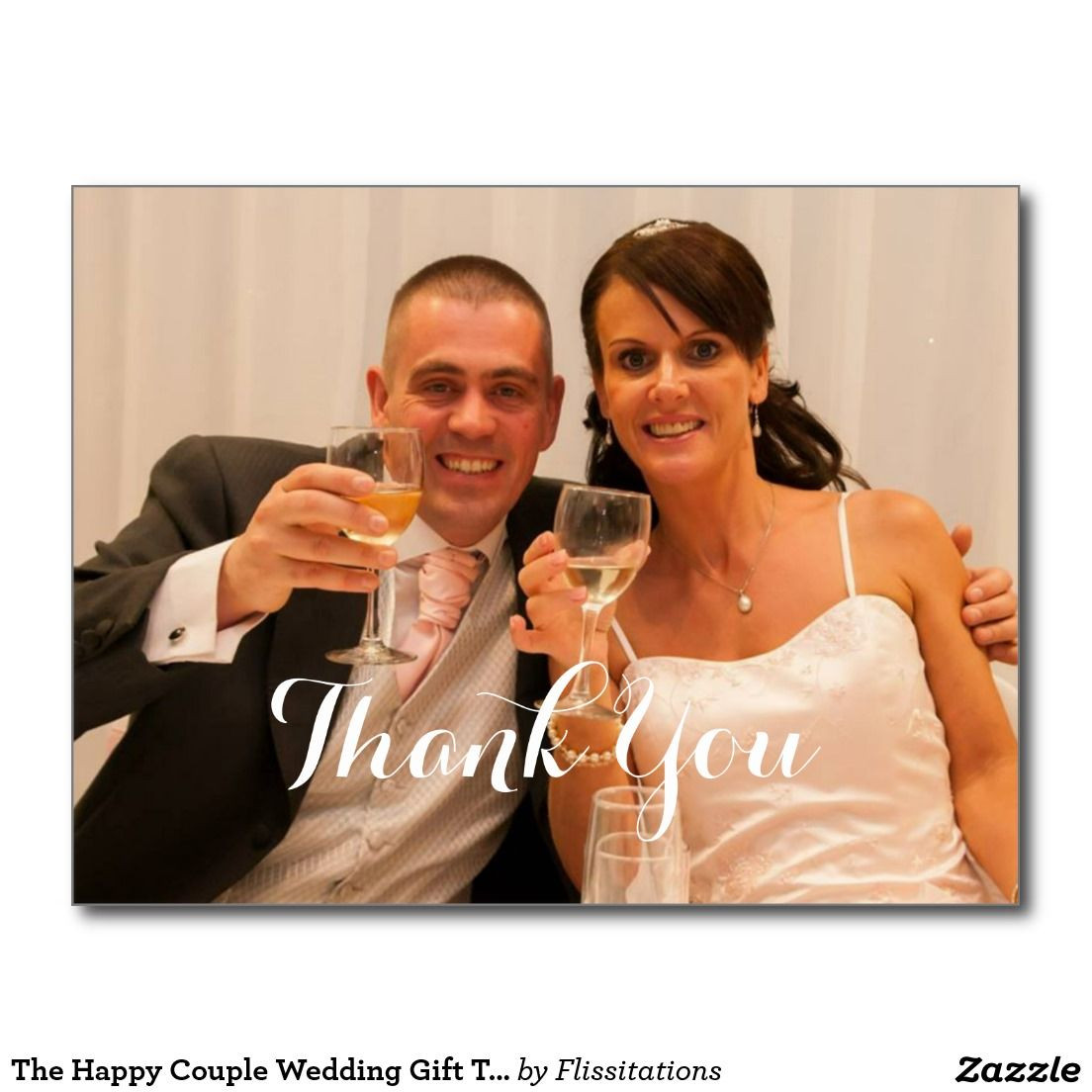 Thank You Gift Ideas For Couples
 The Happy Couple Wedding Gift Thank You Postcard