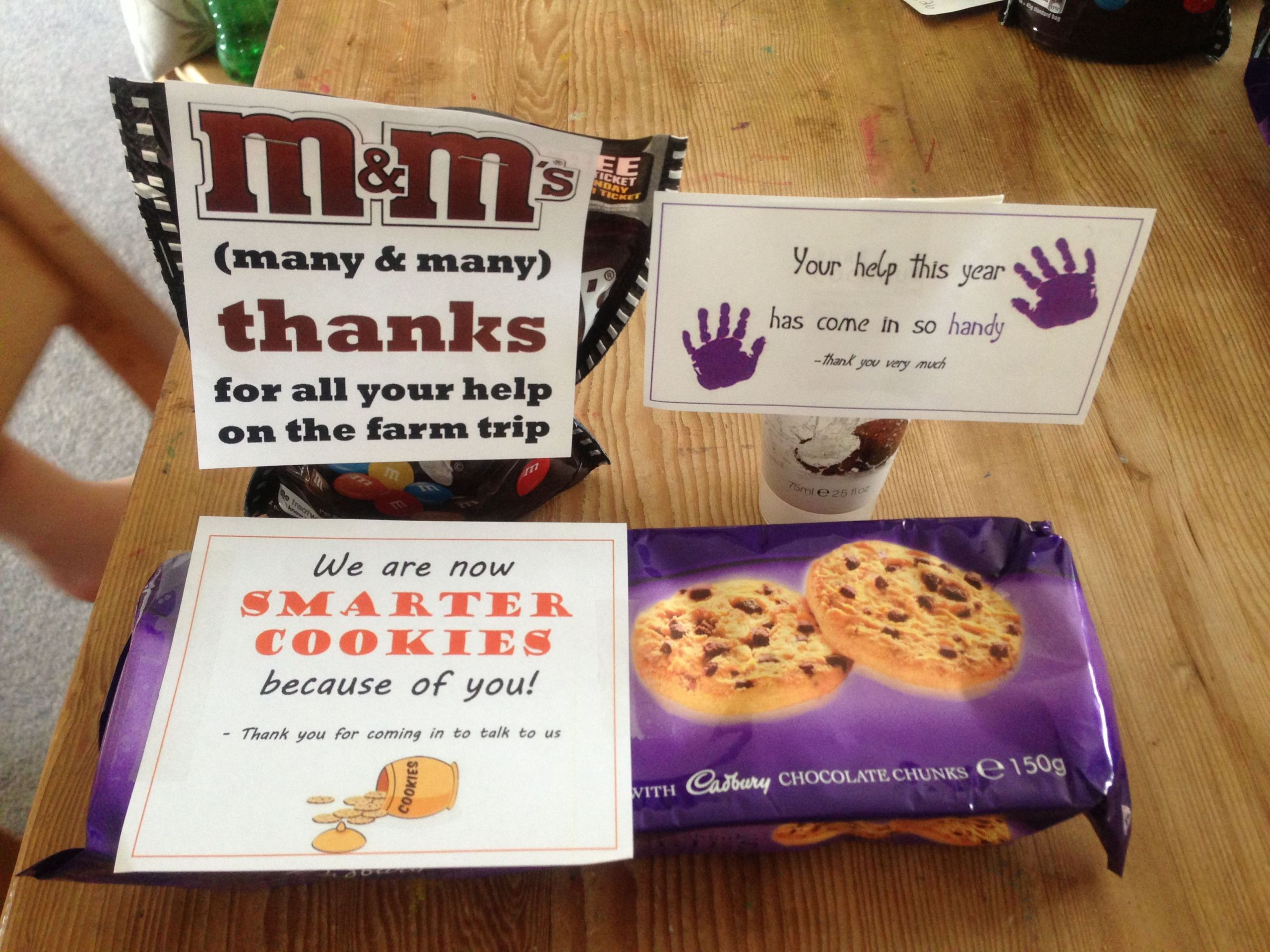 Thank You Gift Ideas For Parents
 Assorted pre school parent helper thank you ts