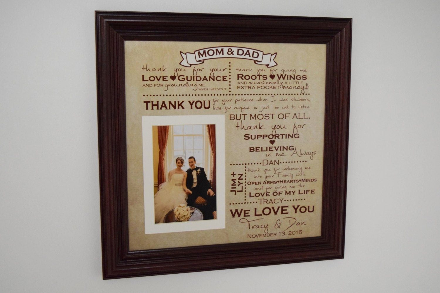 Thank You Gift Ideas For Parents
 Thank You Wedding Parents Gifts Parents Gift Grooms Parents